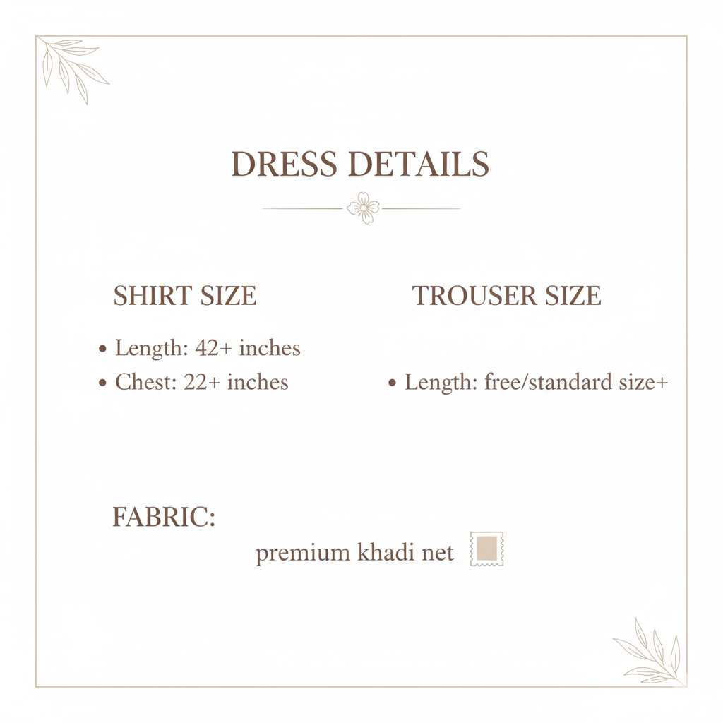 β¨ Premium Khadi Net Embroidered 2-Piece Set