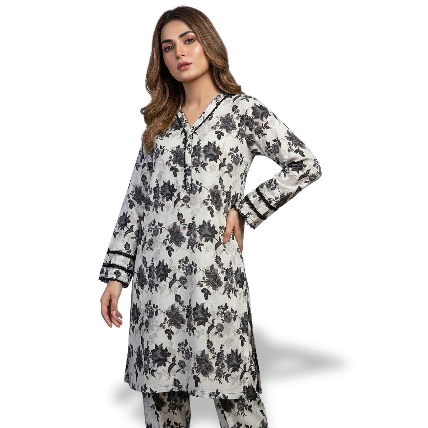 Premium Printed Cotton 2-Piece Set | Kameez & Trouser